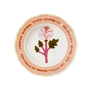 Суповая тарелка Flower Beige