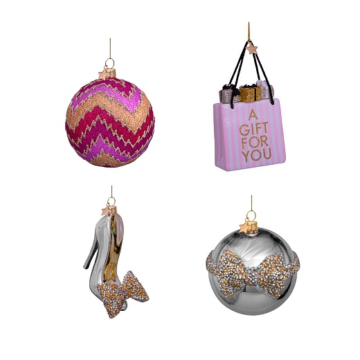 Набор ёлочных игрушек Shopaholic