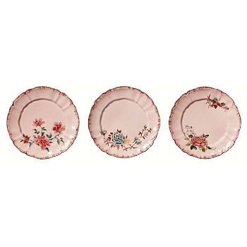 Столовые тарелки Veranda Pink, 3 шт.