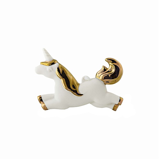 Ёлочная игрушка «Единорог с золотом»