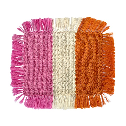 Плейсмат Fique Fringed Orange Pink