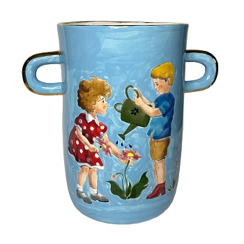 Ваза с ушками «Детская комната», голубой