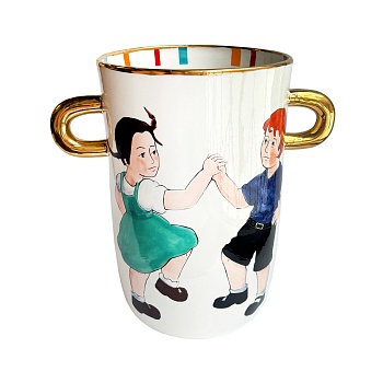 Ваза с ушками «Детская комната», белая