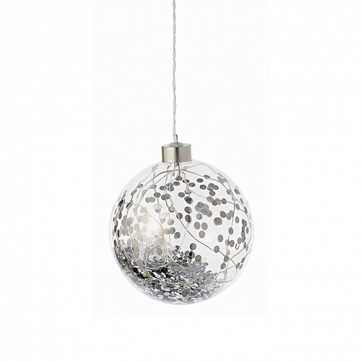 Ёлочный шар Confetti Silver малый