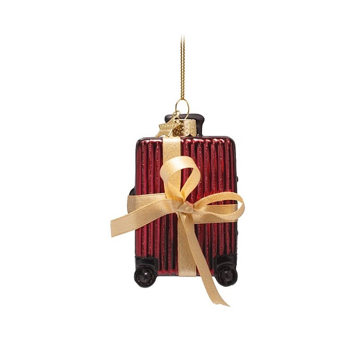 Ёлочная игрушка Burgundy Ribbed Suitcase