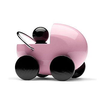 Декоративная коляска детская розовая