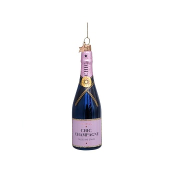 Ёлочная игрушка Luxury Bottle Champagne Pink