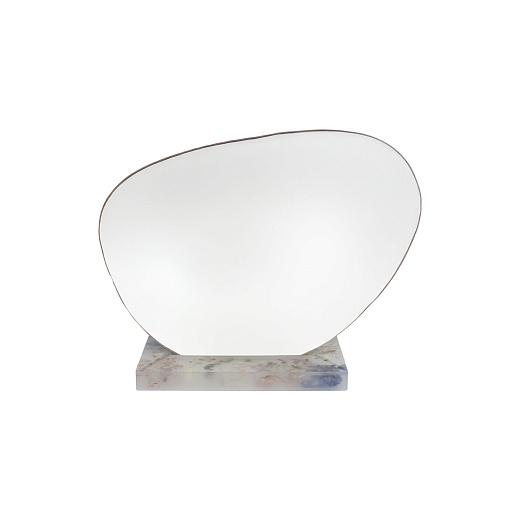 Настольное зеркало Омут, белый оникс