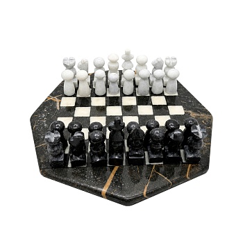 Мраморная доска для игры в шахматы с фигурками, Мексика