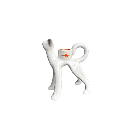 Подсвечник «Котенок», оранжевая звезда