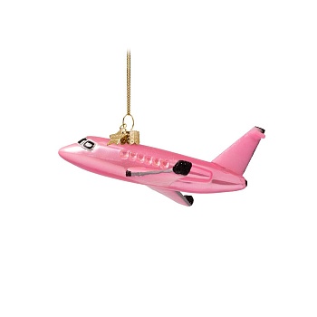 Ёлочная игрушка Pink Airplane