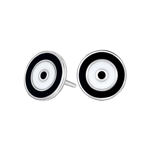 Серьги-пусеты «EYES», черный