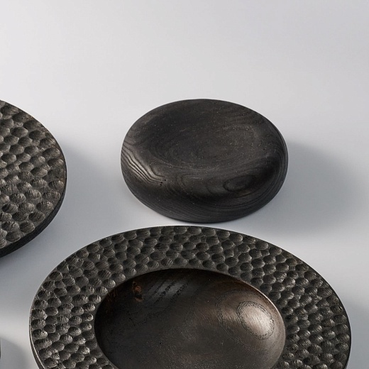 Тарелка объёмная 15, чёрная