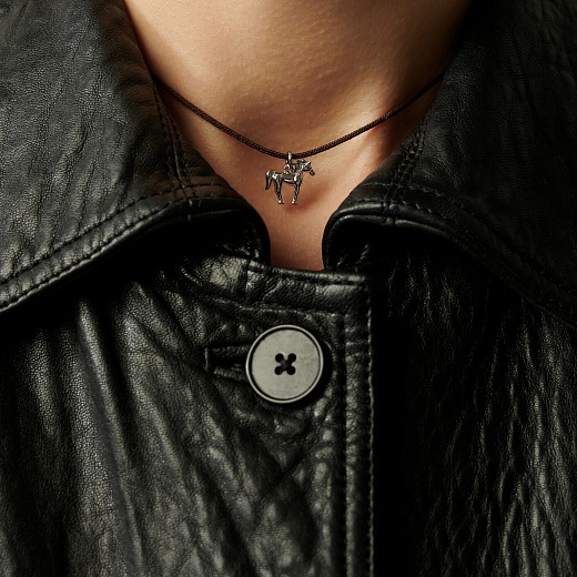 Кулон Cheval on rope, серебряный