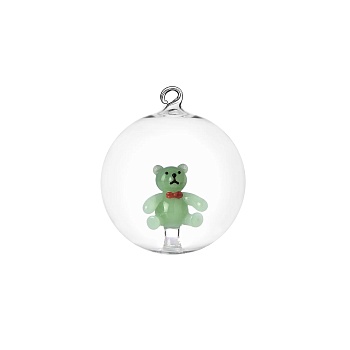 Ёлочное украшение Green Teddy Bear