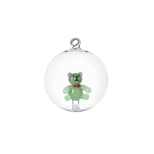 Ёлочное украшение Green Teddy Bear