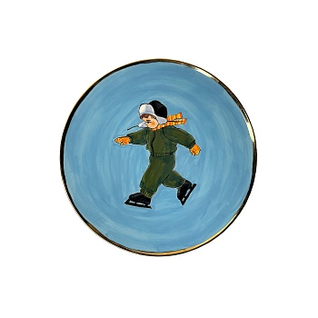 Блюдо «Детская комната», синий