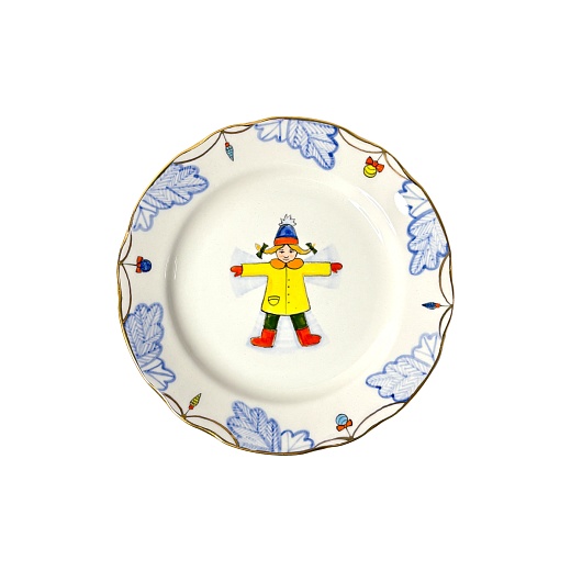 Тарелка десертная «Детская комната зимняя», белый