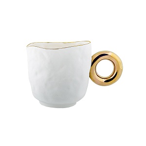 Кружка большая с кольцом, gold