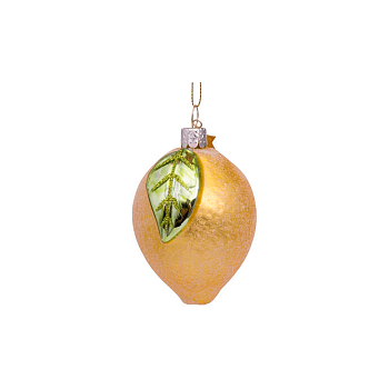 Ёлочная игрушка Yellow Lemon with Leaf