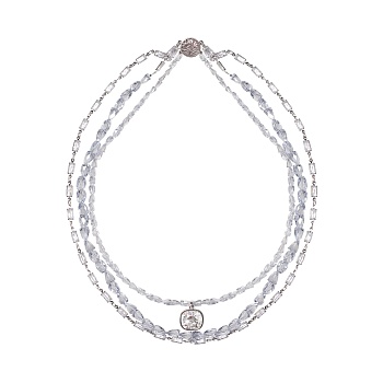 Колье из голубого чешского стекла «Акт I»