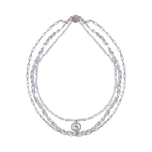 Колье из голубого чешского стекла «Акт I»