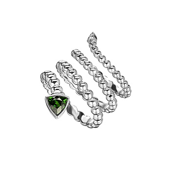 Кольцо «Змейка», хризолит