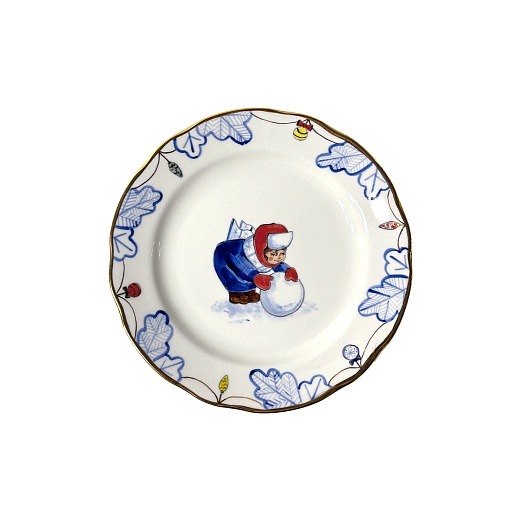 Тарелка десертная «Детская комната зимняя», белый