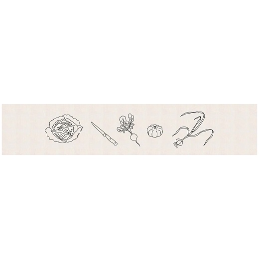 Дорожка белая «Овощи», 200x40