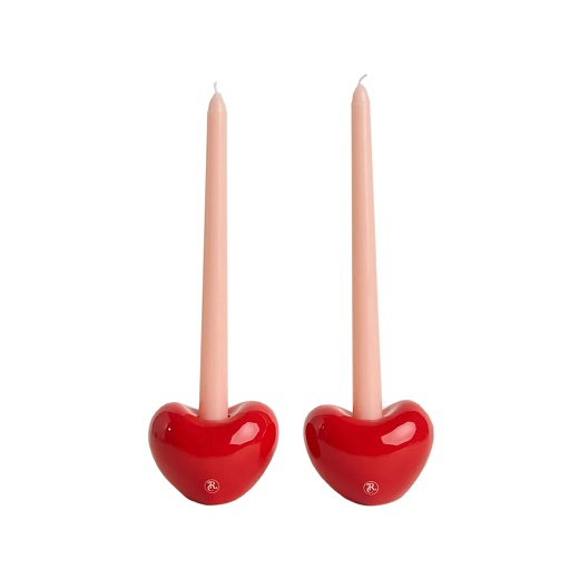 Набор подсвечников Hearts, молочный