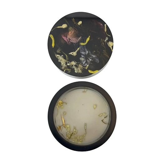 Шкатулка Pandora Box, черный оникс, круглая