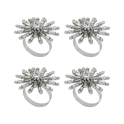 Кольца для салфеток Dazzling Snowflake, 4 шт.