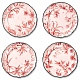 Столовые тарелки Rocaille Dove Pink Black, 4 шт в интернет-магазине The Dar