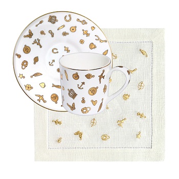 Кофейная пара Charms Limited Edition и салфетка Charms