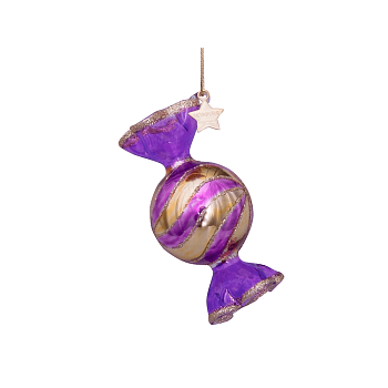 Ёлочная игрушка Purple Transparant Bauble Candy