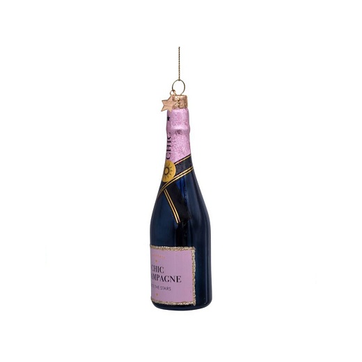 Ёлочная игрушка Luxury Bottle Champagne Pink